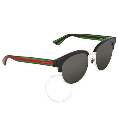 Gucci Grey Round Sunglasses GG0058SK 002 55 